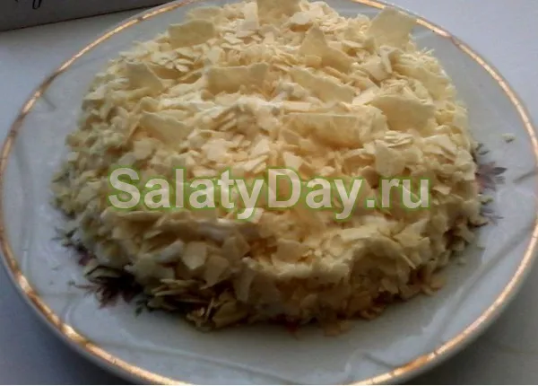 salat parus chipsami 537c Салат парус с чипсами рецепт