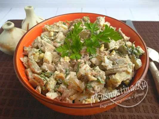 retsept 787b7ee Салат сказка с курицей и шампиньонами