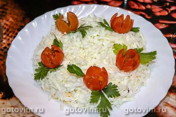 retsept prigotovleniya salata 0f8c6 Салат флагман с красной рыбой