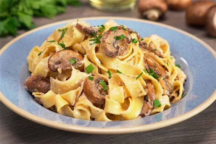 pasta gribami vkusnix ec9699 Лапша с грибами