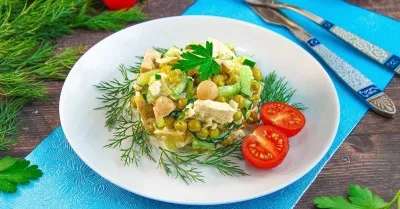 salat marinovannimi gribami cf25ad3 Салат с маринованными грибами