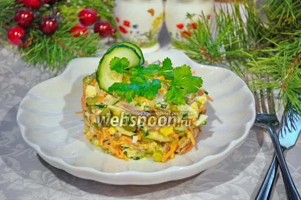 salat govyazhego yazika 9da4a3 Салат с языком и морковкой по корейски