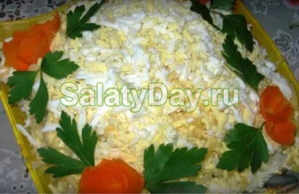 salat melnik 53e67b Салат мельник с грибами и курицей