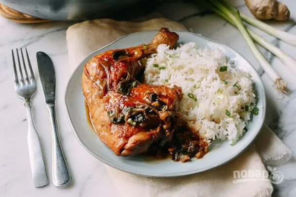 Процесс приготовления курицы