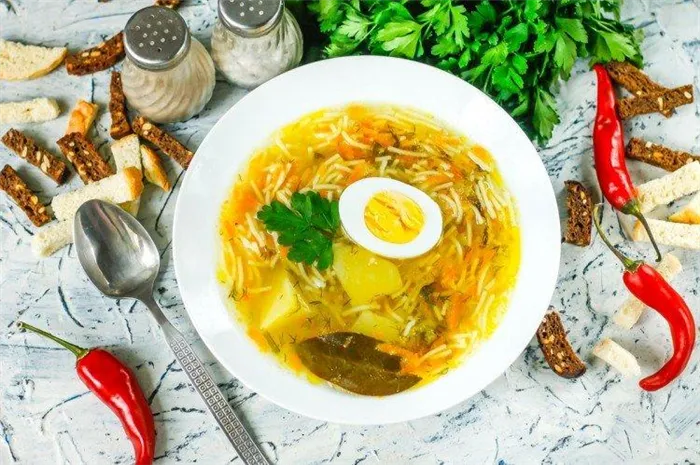 15 сытных и вкусных супов с вермишелью