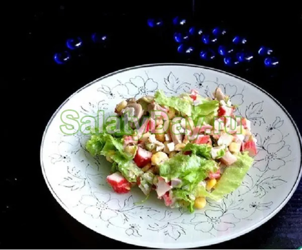 sloeniy salat nezhenka 18ca06 Салат неженка с крабовыми палочками