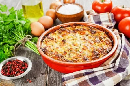 Картофельная запеканка с овощами