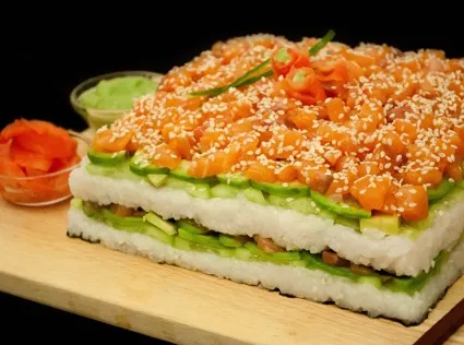 sushi tort retsept 06561a5 Суши торт рецепт в домашних