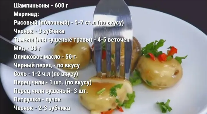 marinovannie shampinoni bistrogo 3c6c Мариновать шампиньоны в домашних условиях быстро с уксусом