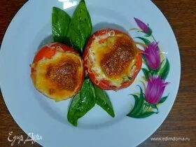 Перцы, запеченные с курицей и грибами