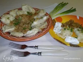 Вареники с картошкой, квашеной капустой и сюрпризами