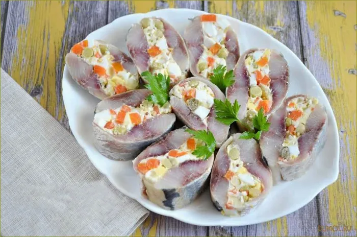 Фаршированная сельдь — рецепты приготовления и секреты вкуса