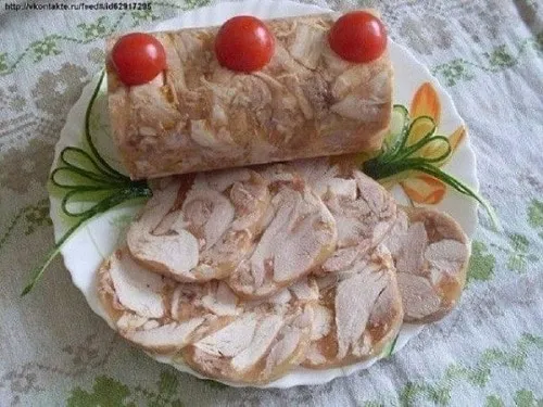 Вкусный куриный рулет