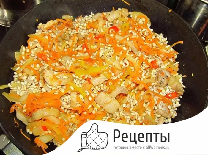 zapechennaya duxovke perlovka b252cd5 Перловка с мясом в духовке