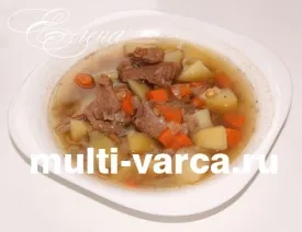 Каша из чечевицы с мясом в мультиварке